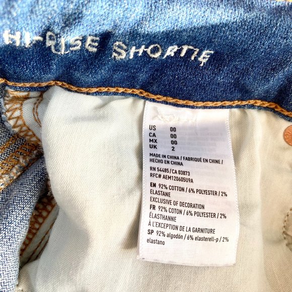 American Eagle Distressed Hi-Rise Shorts - Picture 4 of 6